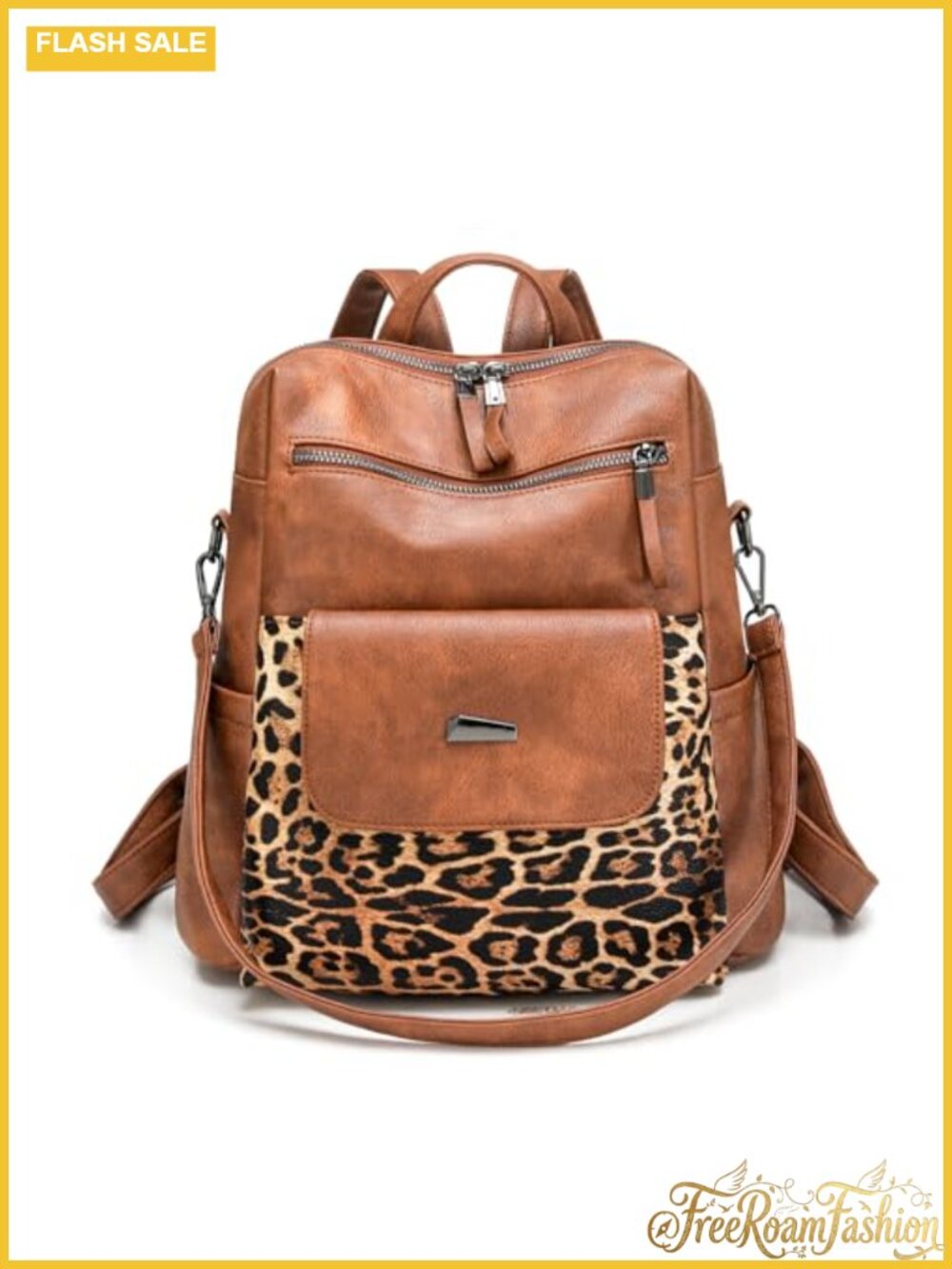 PU Leather Small Backpack Purse Adjustable Strap 8 Pockets Women